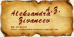 Aleksandra Živančev vizit kartica